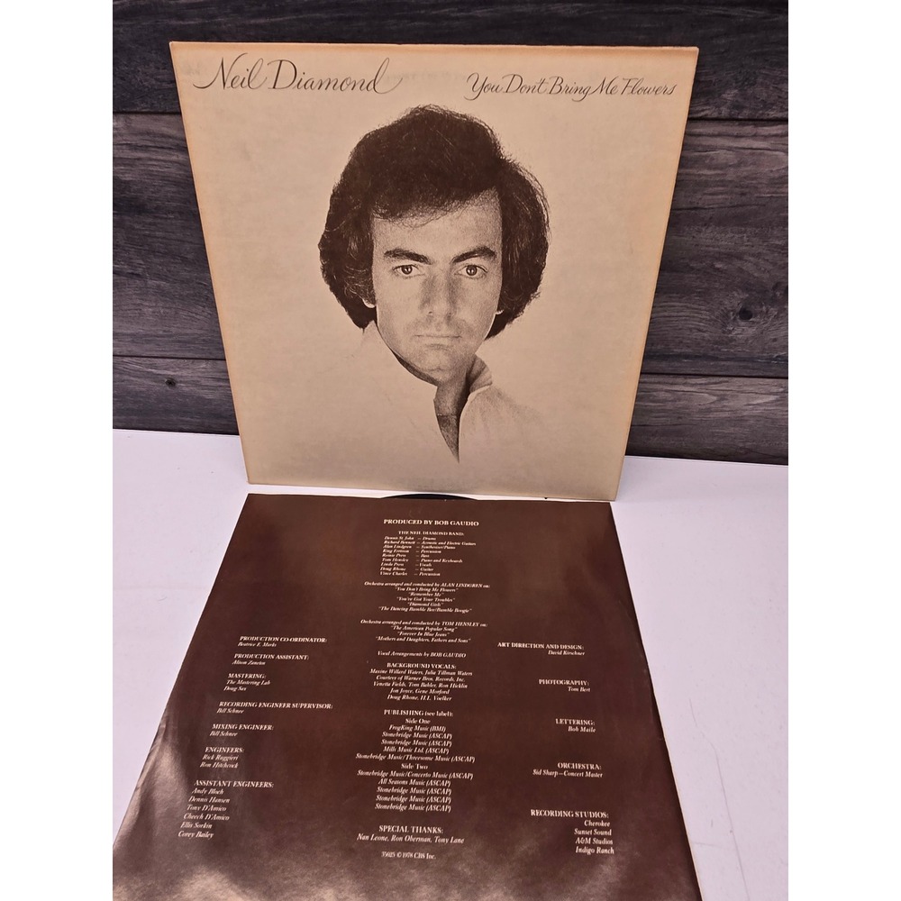 Neil Diamond You Don't Bring Me Flowers Vinyl Record LP 1978 Columbia FC 35625